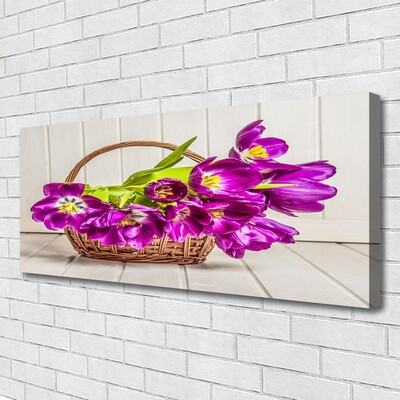 Quadro canvas Flores em uma cesta