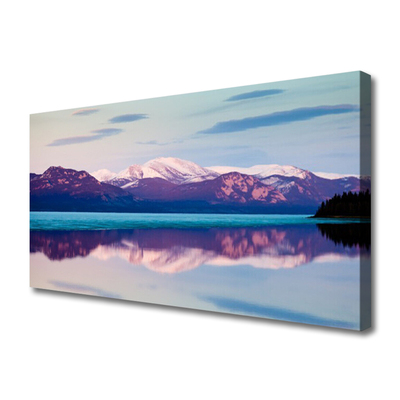 Quadro canvas Paisagem de lagos e montanhas