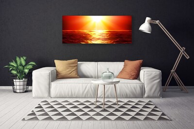 Quadro canvas Onda do mar do pôr do sol
