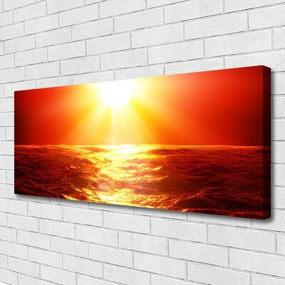Quadro canvas Onda do mar do pôr do sol