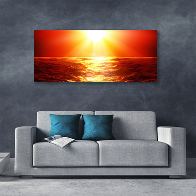Quadro canvas Onda do mar do pôr do sol