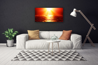 Quadro canvas Onda do mar do pôr do sol