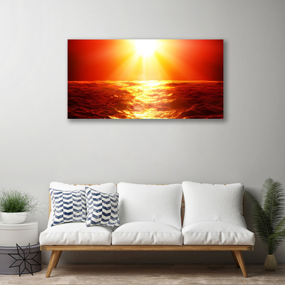 Quadro canvas Onda do mar do pôr do sol