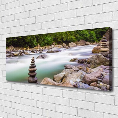 Quadro canvas Rio Riacho da Floresta Montanhas
