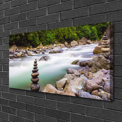 Quadro canvas Rio Riacho da Floresta Montanhas