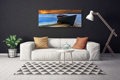 Quadro em tela Barco Mar Costa Praia