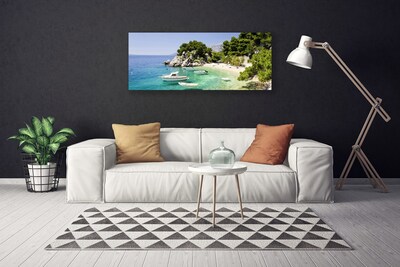 Quadro canvas Barcos Sea Beach Rocks