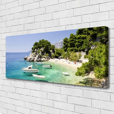 Quadro canvas Barcos Sea Beach Rocks