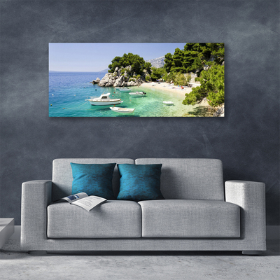 Quadro canvas Barcos Sea Beach Rocks
