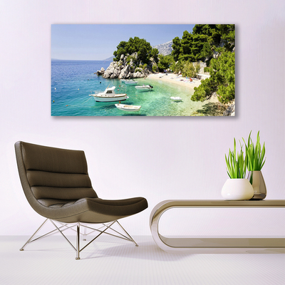 Quadro canvas Barcos Sea Beach Rocks