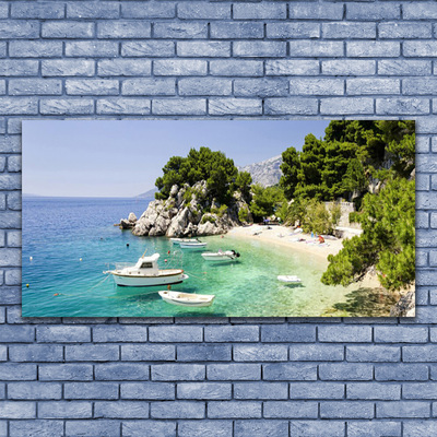 Quadro canvas Barcos Sea Beach Rocks