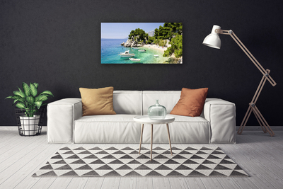 Quadro canvas Barcos Sea Beach Rocks