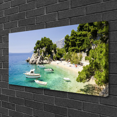 Quadro canvas Barcos Sea Beach Rocks
