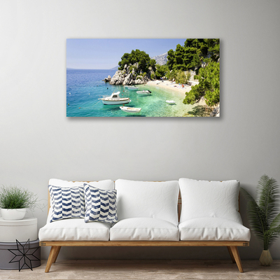Quadro canvas Barcos Sea Beach Rocks