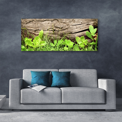 Quadro em tela Folhas de grama Flores