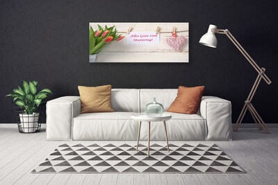 Quadro canvas Arte de coração de tulipas