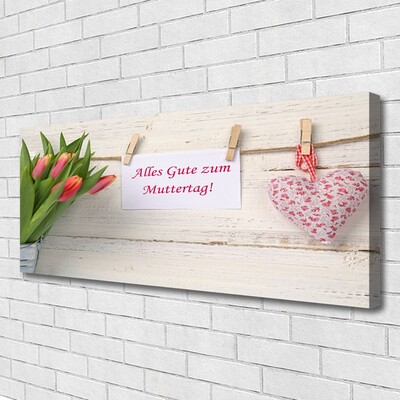 Quadro canvas Arte de coração de tulipas