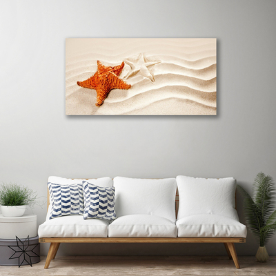 Quadro canvas Estrela do mar na areia da praia