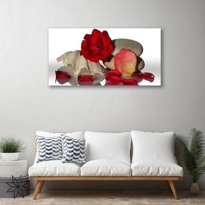 Quadro em tela Natureza morta com pétalas de rosas