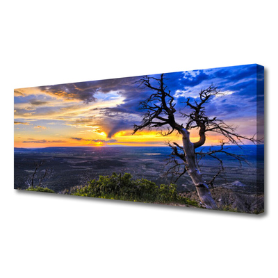 Quadro canvas Árvore do Pôr do Sol
