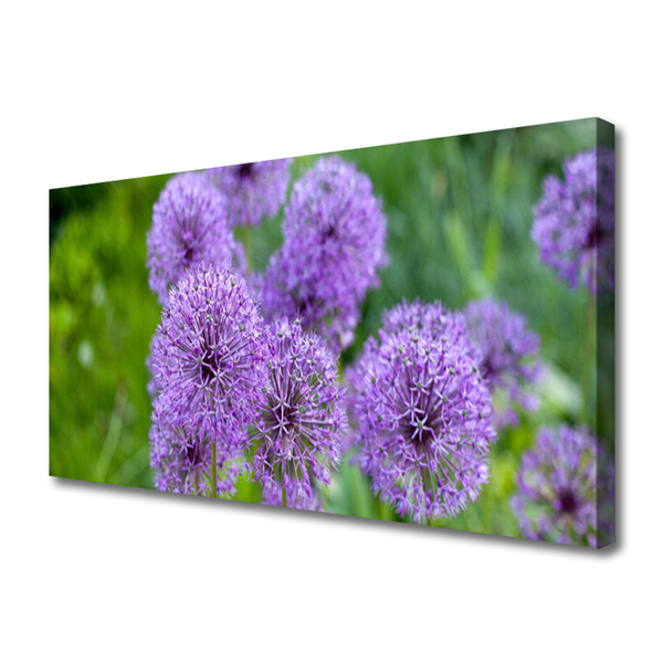 Quadro canvas Prado de flores roxas