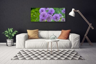 Quadro canvas Prado de flores roxas