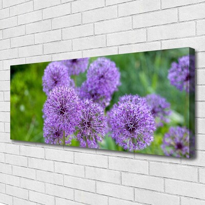 Quadro canvas Prado de flores roxas