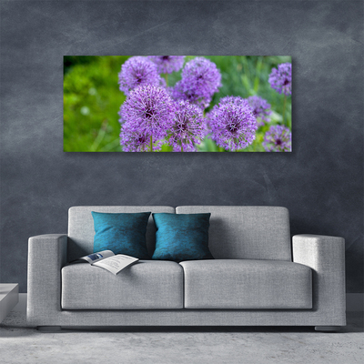 Quadro canvas Prado de flores roxas