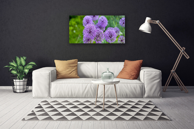 Quadro canvas Prado de flores roxas