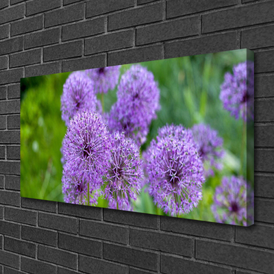 Quadro canvas Prado de flores roxas