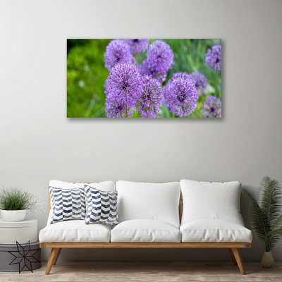 Quadro canvas Prado de flores roxas