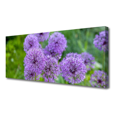 Quadro canvas Prado de flores roxas