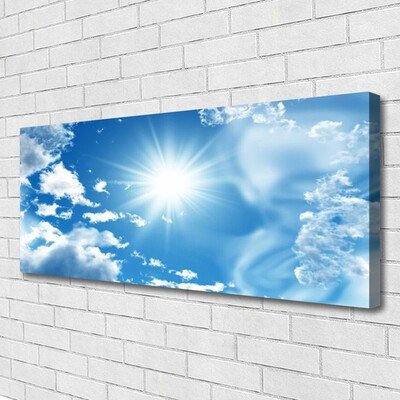 Quadro em tela Sol Nuvens Céu Azul