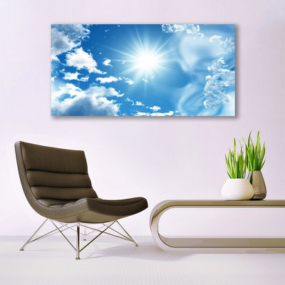 Quadro em tela Sol Nuvens Céu Azul