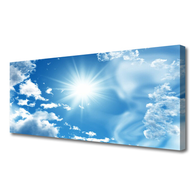 Quadro em tela Sol Nuvens Céu Azul