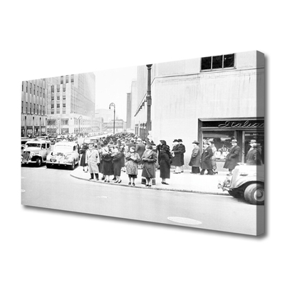 Quadro canvas História da Cidade Retro