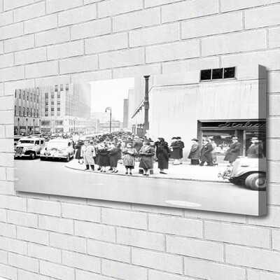 Quadro canvas História da Cidade Retro