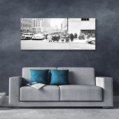Quadro canvas História da Cidade Retro