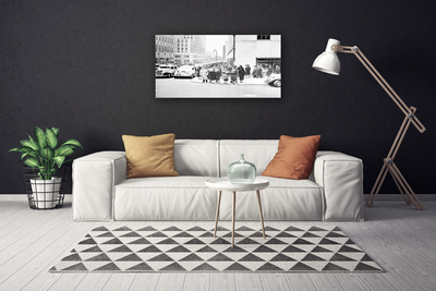 Quadro canvas História da Cidade Retro