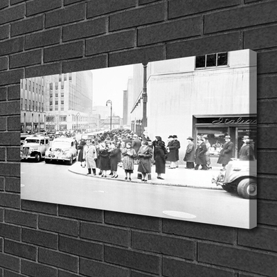 Quadro canvas História da Cidade Retro