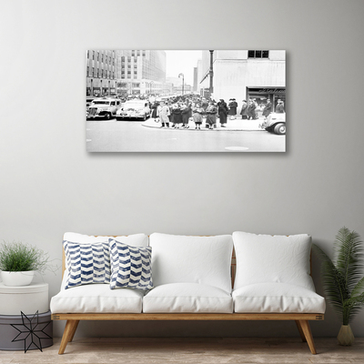 Quadro canvas História da Cidade Retro