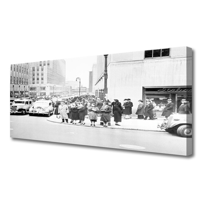 Quadro canvas História da Cidade Retro