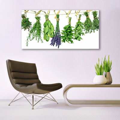 Quadro em tela Pétalas Flores Ervas