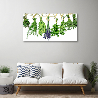 Quadro em tela Pétalas Flores Ervas