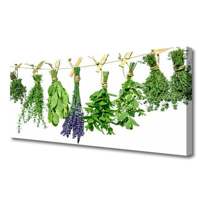 Quadro em tela Pétalas Flores Ervas