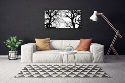Quadro canvas Árvores Natureza Preto e Branco