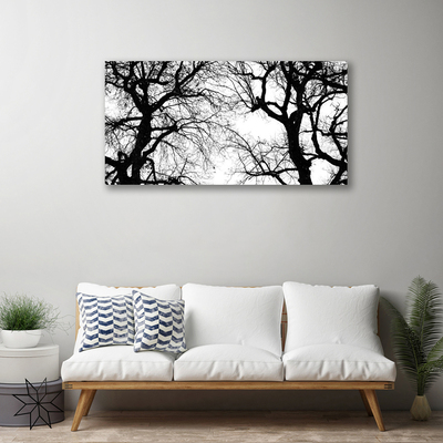 Quadro canvas Árvores Natureza Preto e Branco
