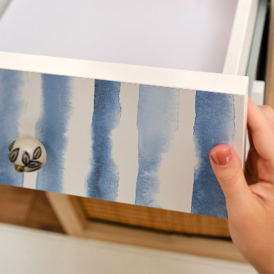 Papel adesivo para móvel Listras azuis