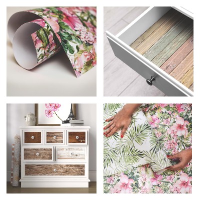 Vinil autocolante para móvel Estampa floral