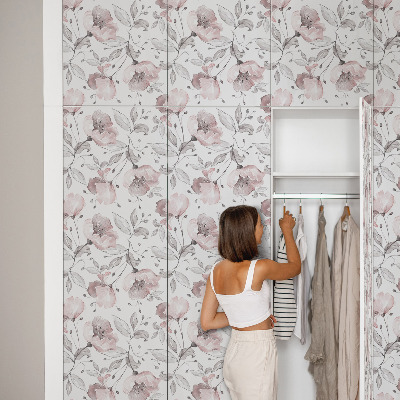 Papel para forrar móvel Flores em tons pastel